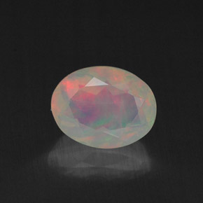 0,80 ctw natürlicher mehrfarbiger Opal, Transparent, Transparent / Lichtdurchlässig