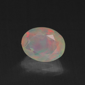 0,80 ctw natürlicher mehrfarbiger Opal, Transparent, Transparent / Lichtdurchlässig