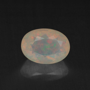 0,87 ctw natürlicher mehrfarbiger Opal, Transparent, Transparent / Lichtdurchlässig