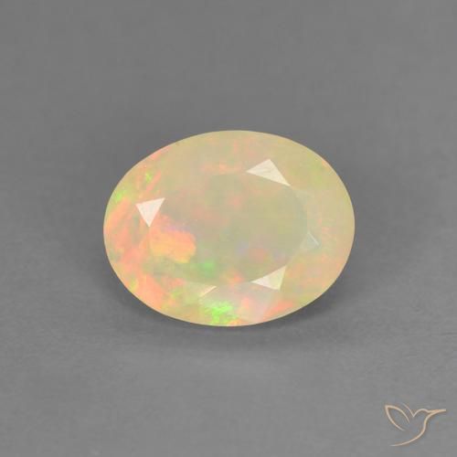 0.74ct Natürlicher Mehrfarbig Opal, Oval, Lichtdurchlässig, Photo A