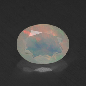 0,67 ctw natürlicher mehrfarbiger Opal, Transparent, Transparent / Lichtdurchlässig
