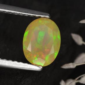0,70 ctw natürlicher mehrfarbiger Opal, Oval Schliff, Lichtdurchlässig