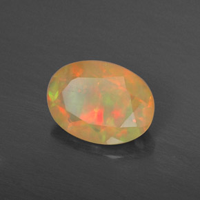 0,87 ctw natürlicher mehrfarbiger Opal, Oval Schliff, Lichtdurchlässig