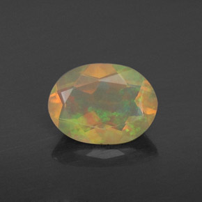 0,66 ctw natürlicher mehrfarbiger Opal, Transparent, Transparent / Lichtdurchlässig