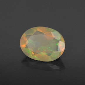 0,66 ctw natürlicher mehrfarbiger Opal, Transparent, Transparent / Lichtdurchlässig