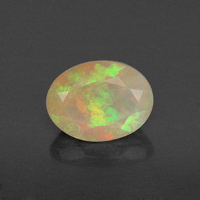 0,82 ctw natürlicher mehrfarbiger Opal, Transparent, Transparent / Lichtdurchlässig