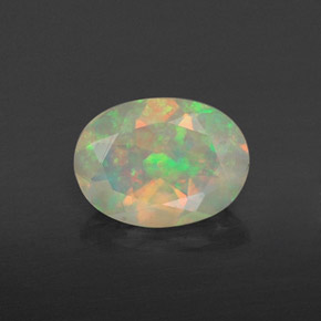 0,74 ctw natürlicher mehrfarbiger Opal, Transparent, Transparent / Lichtdurchlässig