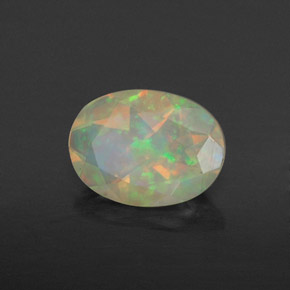 0,74 ctw natürlicher mehrfarbiger Opal, Transparent, Transparent / Lichtdurchlässig
