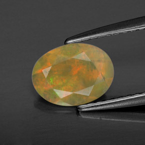 0,61 ctw natürlicher mehrfarbiger Opal, Transparent, Transparent / Lichtdurchlässig