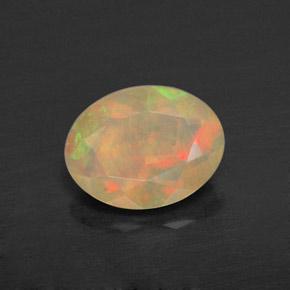 0,72 ctw natürlicher mehrfarbiger Opal, Transparent, Transparent / Lichtdurchlässig