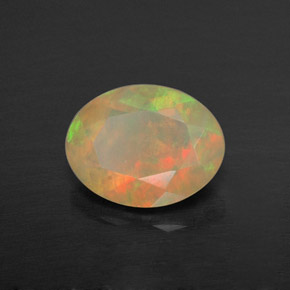 0,72 ctw natürlicher mehrfarbiger Opal, Transparent, Transparent / Lichtdurchlässig