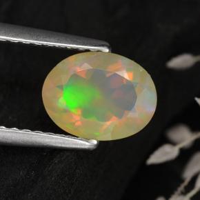 0,75 ctw natürlicher mehrfarbiger Opal, Oval Schliff, Transparent