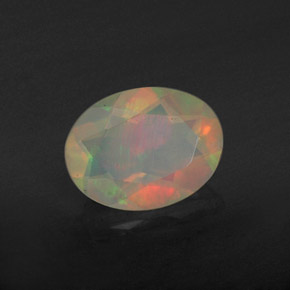 0,74 ctw natürlicher mehrfarbiger Opal, Oval Schliff, Lichtdurchlässig