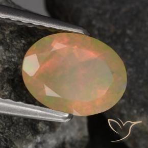 9,17 ctw natürlicher Mehrfarbig Opal, Oval, Transparent