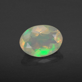 0,67 ctw natürlicher mehrfarbiger Opal, Transparent, Transparent / Lichtdurchlässig