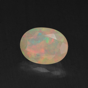 0,85 ctw natürlicher mehrfarbiger Opal, Transparent, Transparent / Lichtdurchlässig