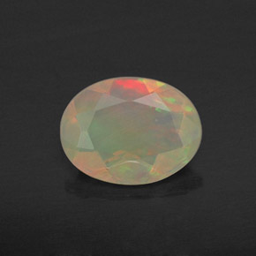 0,69 ctw natürlicher mehrfarbiger Opal, Transparent, Transparent / Lichtdurchlässig