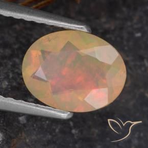 9,17 ctw natürlicher Mehrfarbig Opal, Oval, Transparent