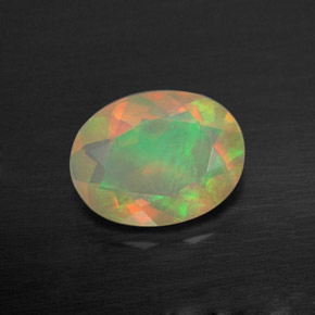 0,73 ctw natürlicher mehrfarbiger Opal, Transparent, Transparent / Lichtdurchlässig