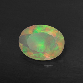 0,73 ctw natürlicher mehrfarbiger Opal, Transparent, Transparent / Lichtdurchlässig