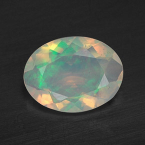 0,59 ctw natürlicher mehrfarbiger Opal, Transparent, Transparent / Lichtdurchlässig