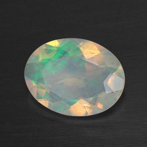 0,59 ctw natürlicher mehrfarbiger Opal, Transparent, Transparent / Lichtdurchlässig