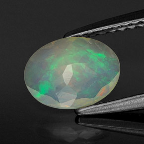 0,59 ctw natürlicher mehrfarbiger Opal, Transparent, Transparent / Lichtdurchlässig