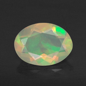0,60 ctw natürlicher mehrfarbiger Opal, Transparent, Transparent / Lichtdurchlässig