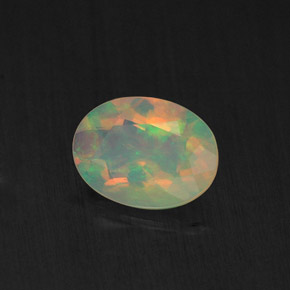 0,65 ctw natürlicher mehrfarbiger Opal, Transparent, Transparent / Lichtdurchlässig