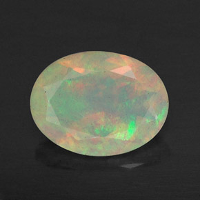 0,67 ctw natürlicher mehrfarbiger Opal, Transparent, Transparent / Lichtdurchlässig