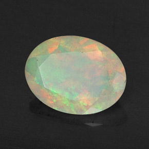 0,67 ctw natürlicher mehrfarbiger Opal, Transparent, Transparent / Lichtdurchlässig
