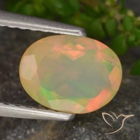 9,17 ctw natürlicher Mehrfarbig Opal, Oval, Transparent