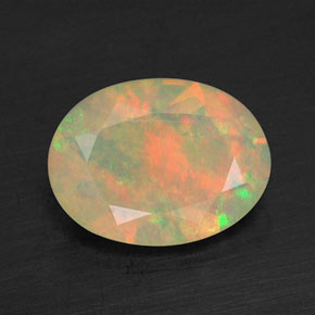 0,66 ctw natürlicher mehrfarbiger Opal, Transparent, Transparent / Lichtdurchlässig