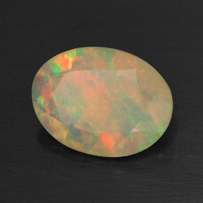 0,66 ctw natürlicher mehrfarbiger Opal, Transparent, Transparent / Lichtdurchlässig