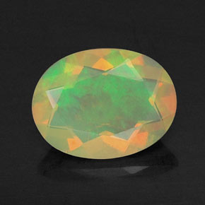 0,72 ctw natürlicher mehrfarbiger Opal, Transparent, Transparent / Lichtdurchlässig