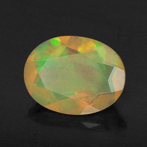 0,72 ctw natürlicher mehrfarbiger Opal, Transparent, Transparent / Lichtdurchlässig