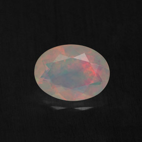 0,77 ctw natürlicher mehrfarbiger Opal, Transparent, Transparent / Lichtdurchlässig