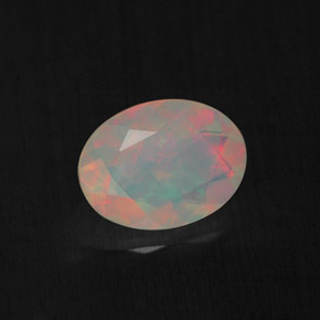 0,77 ctw natürlicher mehrfarbiger Opal, Transparent, Transparent / Lichtdurchlässig