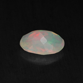 0,77 ctw natürlicher mehrfarbiger Opal, Transparent, Transparent / Lichtdurchlässig