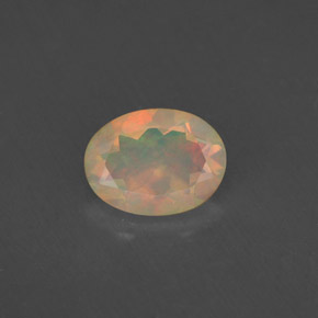 0,75 ctw natürlicher mehrfarbiger Opal, Transparent, Transparent / Lichtdurchlässig
