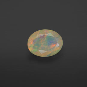 0,63 ctw natürlicher mehrfarbiger Opal, Transparent, Transparent / Lichtdurchlässig