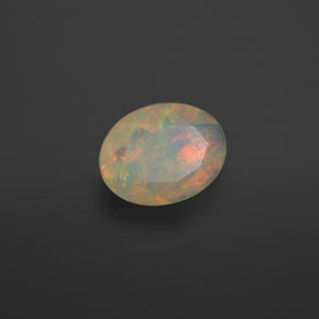 0,63 ctw natürlicher mehrfarbiger Opal, Transparent, Transparent / Lichtdurchlässig