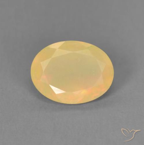 0.76ct Natürlicher Mehrfarbig Opal, Oval, Lichtdurchlässig