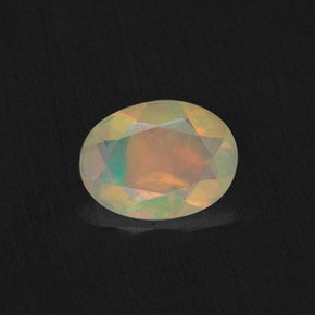 0,62 ctw natürlicher mehrfarbiger Opal, Transparent, Transparent / Lichtdurchlässig