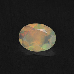 0,62 ctw natürlicher mehrfarbiger Opal, Transparent, Transparent / Lichtdurchlässig