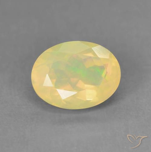 0.98ct Natürlicher Mehrfarbig Opal, Oval, Transparent