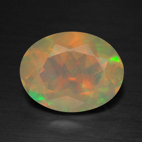 1,26 ctw natürlicher mehrfarbiger Opal, Transparent, Transparent / Lichtdurchlässig