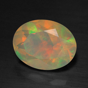 1,26 ctw natürlicher mehrfarbiger Opal, Transparent, Transparent / Lichtdurchlässig