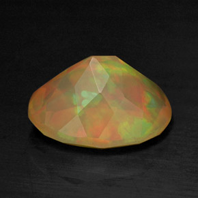1,26 ctw natürlicher mehrfarbiger Opal, Transparent, Transparent / Lichtdurchlässig