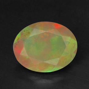 1,09 ctw natürlicher mehrfarbiger Opal, Oval Schliff, Lichtdurchlässig